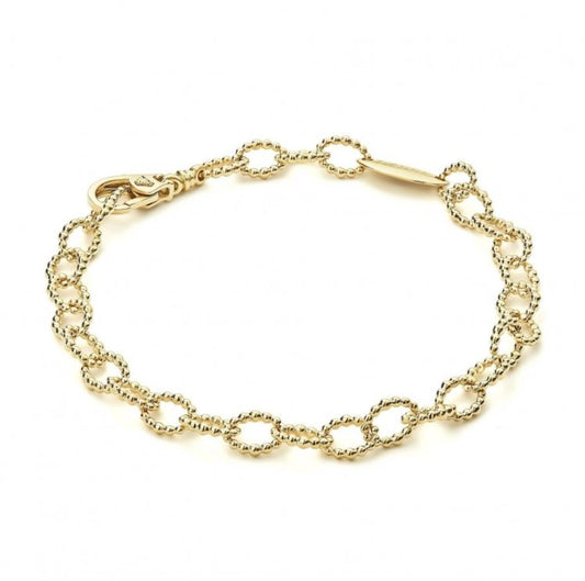LAGOS Oval Link Ladies Bracelet in 18 Karat Yellow