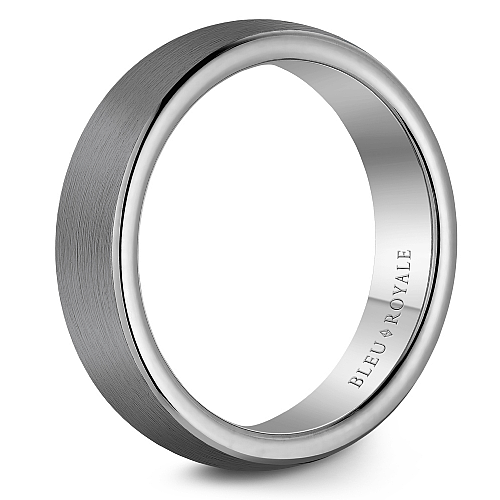 Tantalum white-grey band, polished satin finish.
