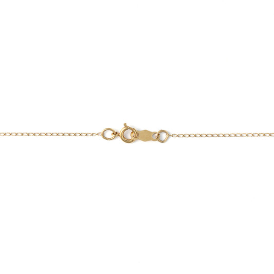 Gold rope chain with spring ring clasp.