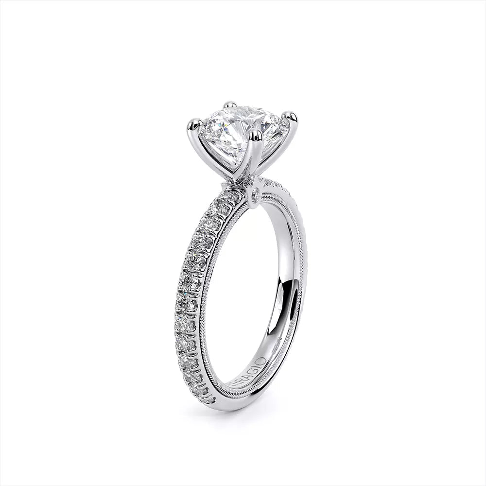 Verragio 14K White Gold Diamond Engagement Ring, 28 Diamonds