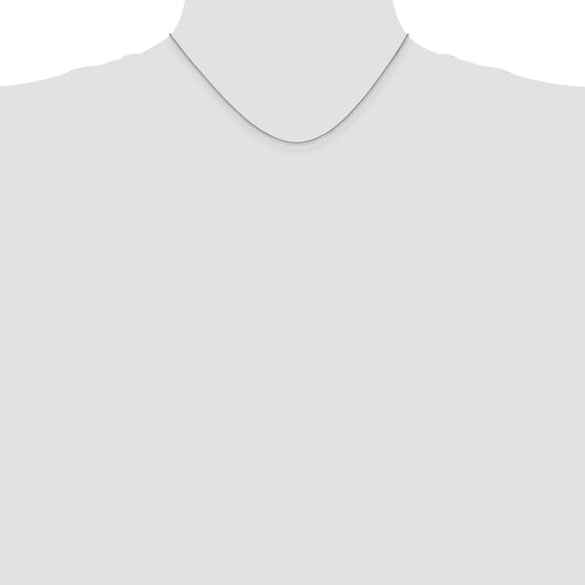 14K white gold delicate wheat chain necklace.