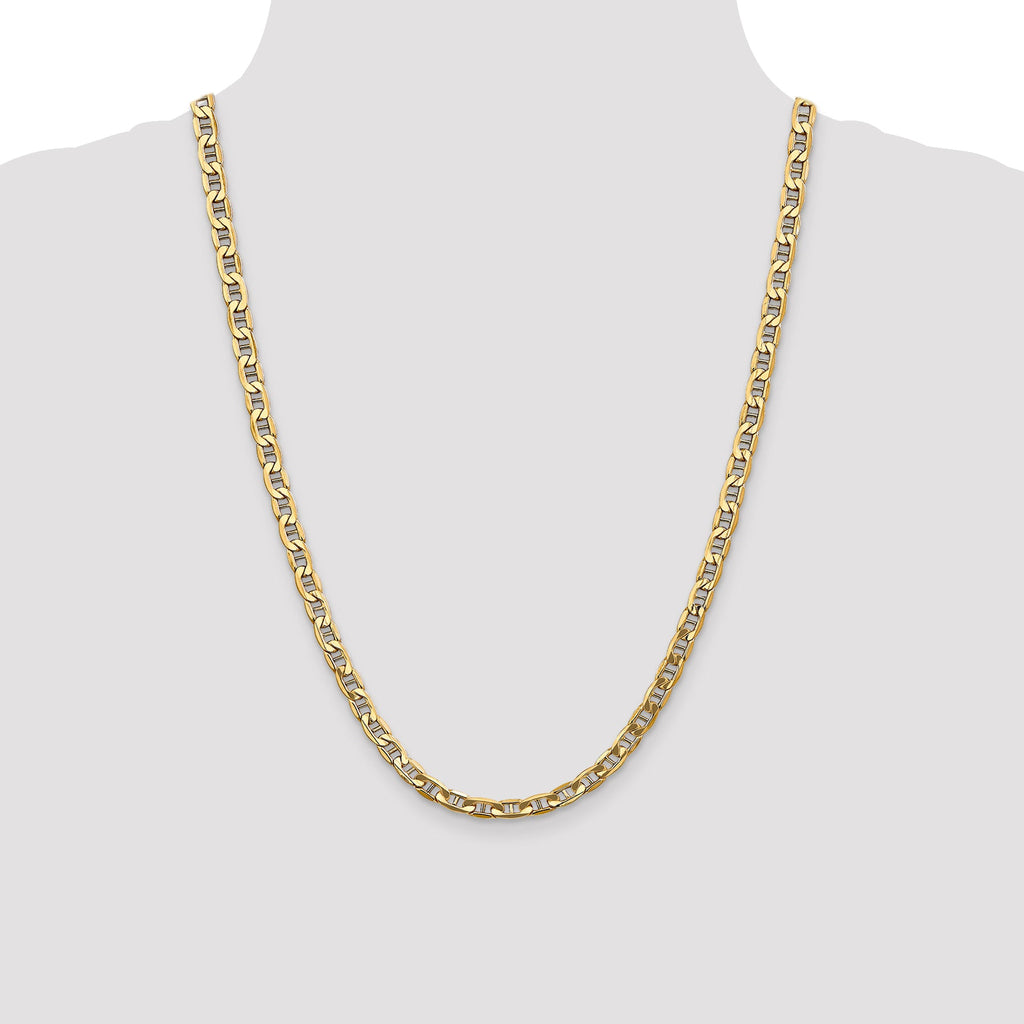 14K Yellow Gold Anchor Gucci Chain Necklace