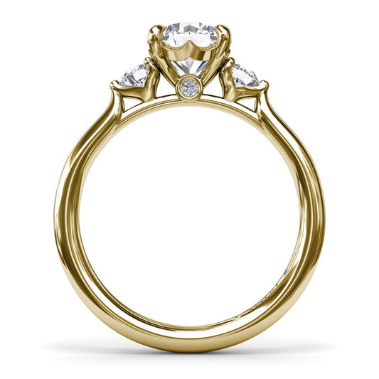 Natural Diamond Semi-Mount Engagement Ring