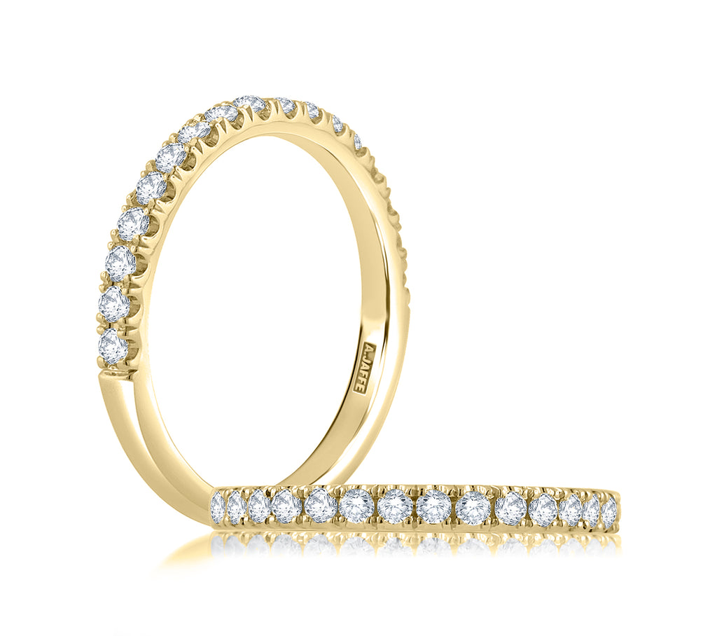 Natural Diamond Stackable Ladies Wedding Band in 14 Karat Yellow with 0.15ctw G/H SI2 Round Diamonds