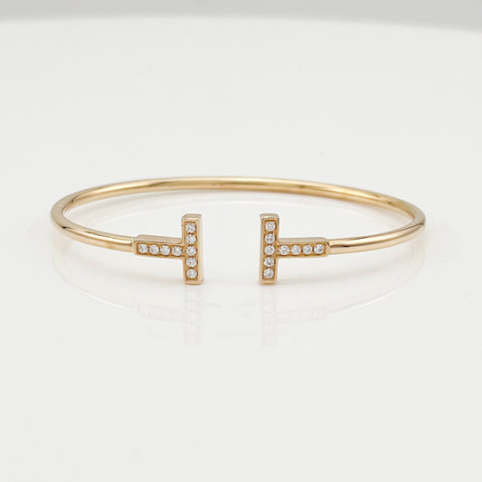 ReMARKable Estate Natural Diamond Bracelet in 18 Karat Yellow Gold with 0.24ctw G VS Round Diamonds