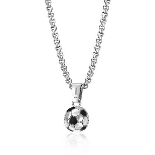 Circle Necklace (No Stones) in Stainless Steel White