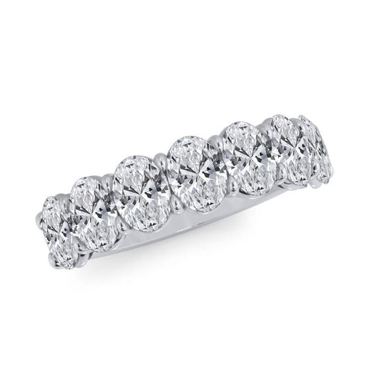 Lab-Grown Diamond Ladies Wedding Band in 14 Karat White with 2.24ctw of Round Lab-Grown Diamonds