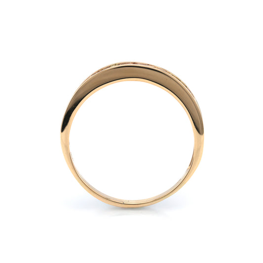 14K yellow gold wedding band.