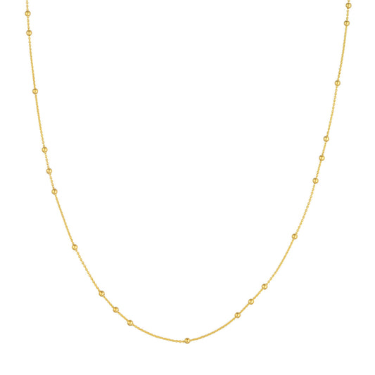 Station Necklace (No Stones) in 14 Karat Yellow