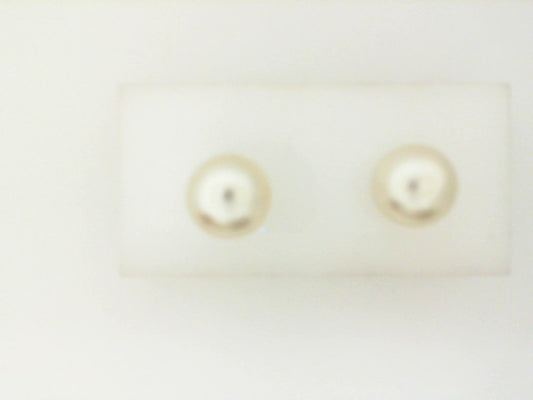 South Sea Pearl stud earrings in white gold.