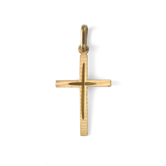 M Estate Collection Cross Necklace (No Stones) in 14 Karat Yellow