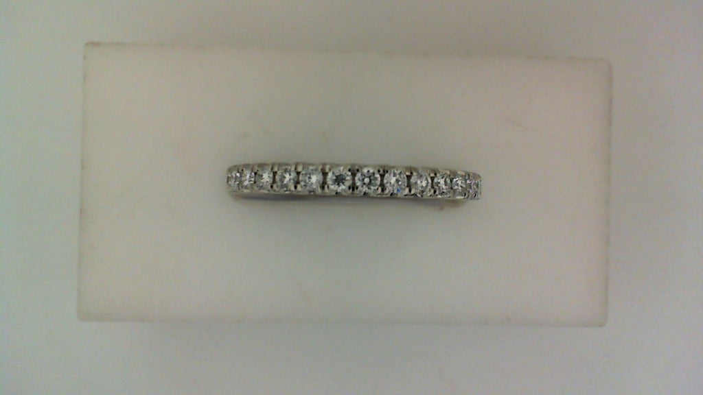 Lab-grown diamond wedding band, white gold.