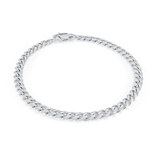 22" Curb 6mm Chain in Stainless Steel White