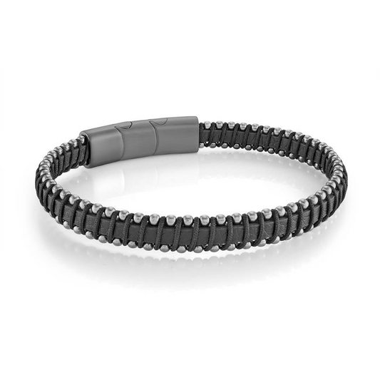 Braid Bracelet (No Stones) in Stainless Steel Grey