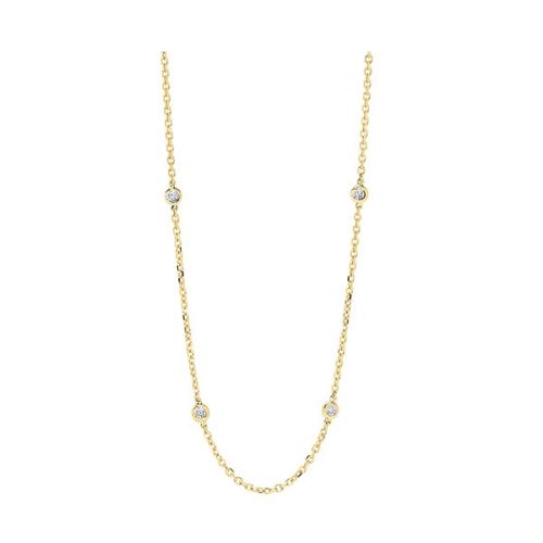 Fashion Forward Collection Natural Diamond Necklace in 14 Karat Yellow with 1.43ctw Round Diamonds