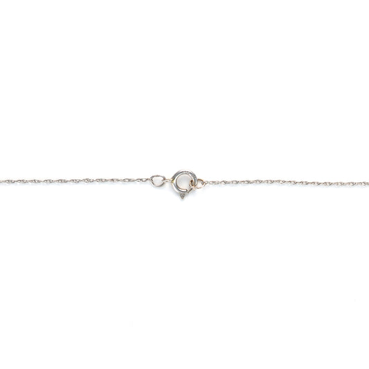 M Estate Collection Natural Diamond Necklace in 14 Karat White with 0.14ctw Round Diamonds