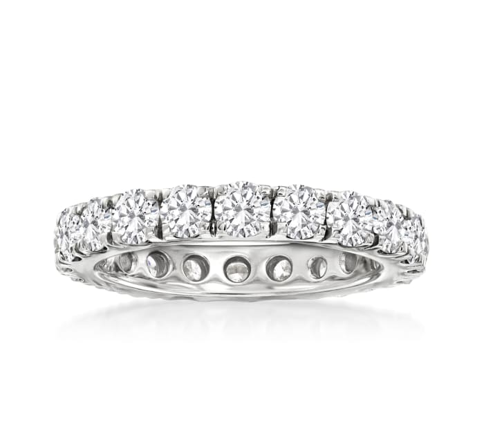 Lab-grown diamond eternity band, white gold.