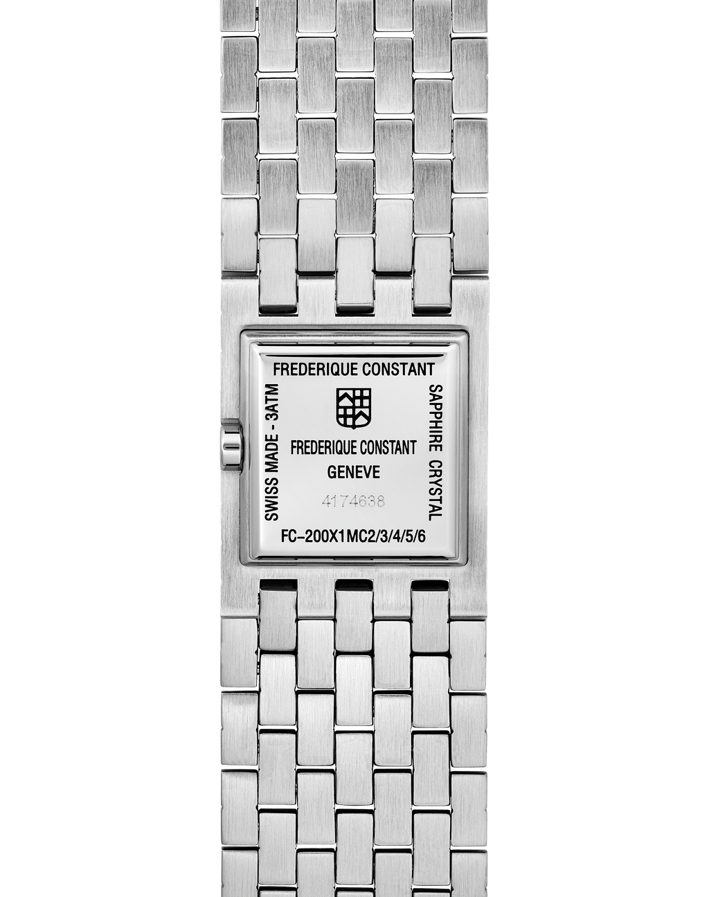Stainless steel watch with sapphire crystal.