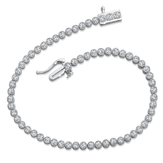14K white gold diamond bracelet.