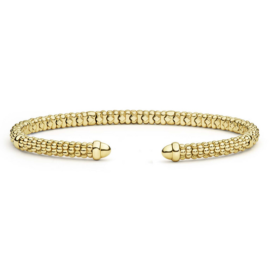 LAGOS Signature Caviar Collection Bracelet (No Stones) in 18 Karat Yellow Gold