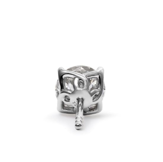 Lab-grown diamond stud in white gold.
