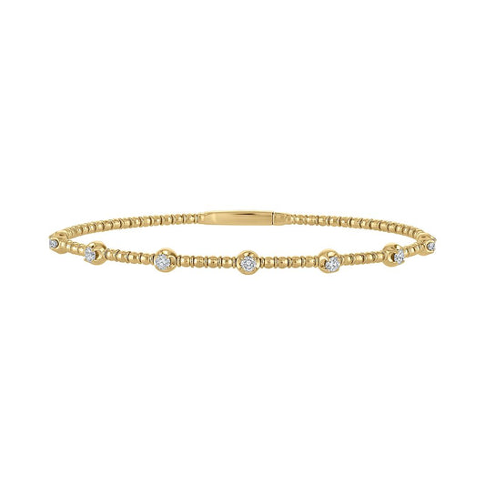 Natural Diamond Bracelet in 14 Karat Yellow with 0.42ctw Round Diamonds
