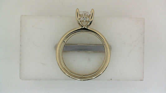 14K yellow gold ring with hidden diamonds.