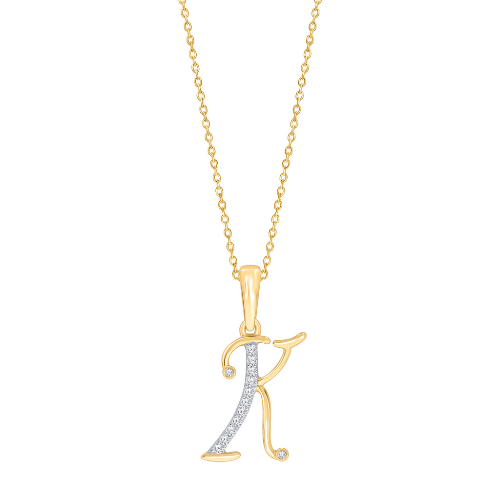 Yellow gold necklace with diamond 