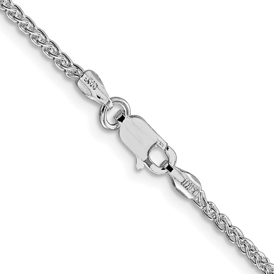 Sterling silver chain with lobster claw clasp.