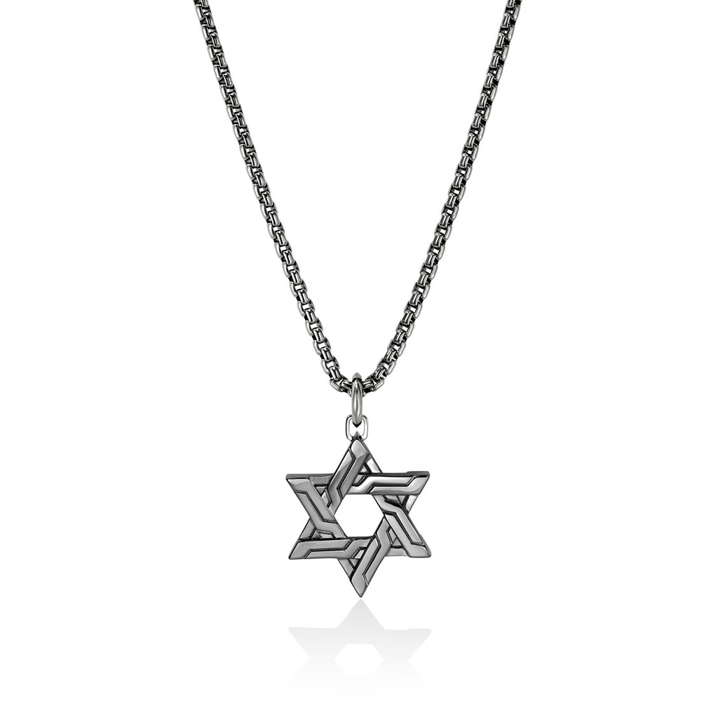 Sterling silver Star of David necklace.