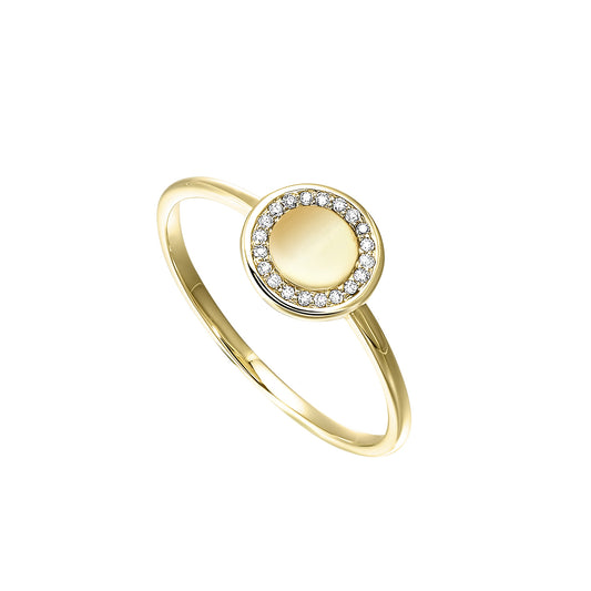 M Everday Fashion Collection Natural Diamond Fashion Ring in 10 Karat Yellow with 0.05ctw Round Diamond