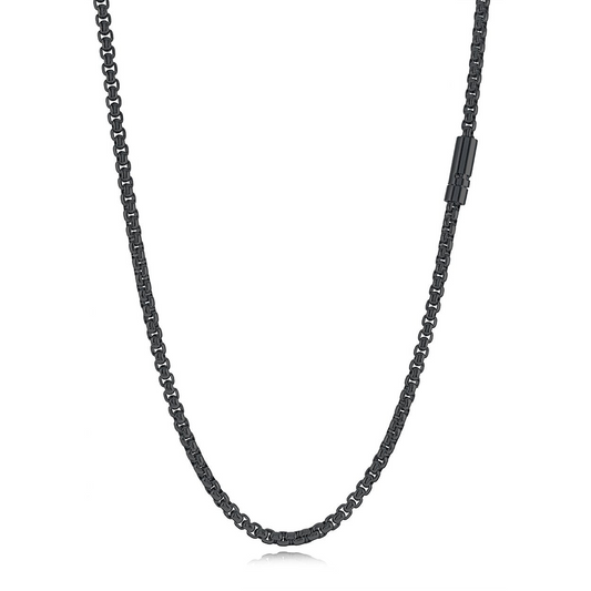 22" 4mm Chain in Stainless Steel Black