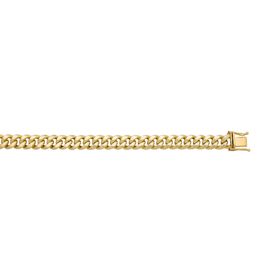 ReMARKable Designs Cuban Link Chain in 10 Karat Yellow Gold, 24" Semi-Solid, 9.5mm