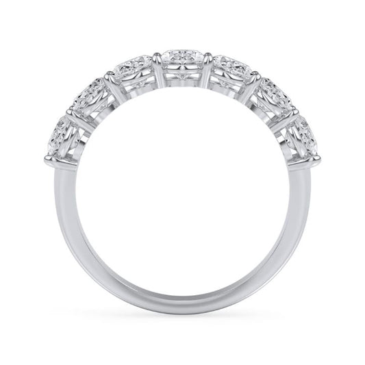 Lab-Grown Diamond Ladies Wedding Band in 14 Karat White with 2.24ctw of Round Lab-Grown Diamonds