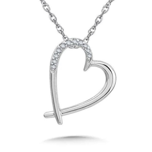 ReMARKable Designs Natural Diamond Necklace in Sterling Silver with 0.05ctw Round Diamond