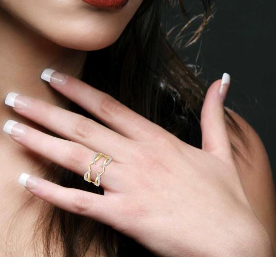 Yellow gold diamond enhancer wedding band.