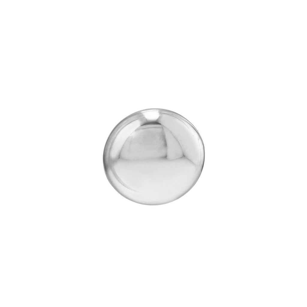 14K white gold polished stud earring.