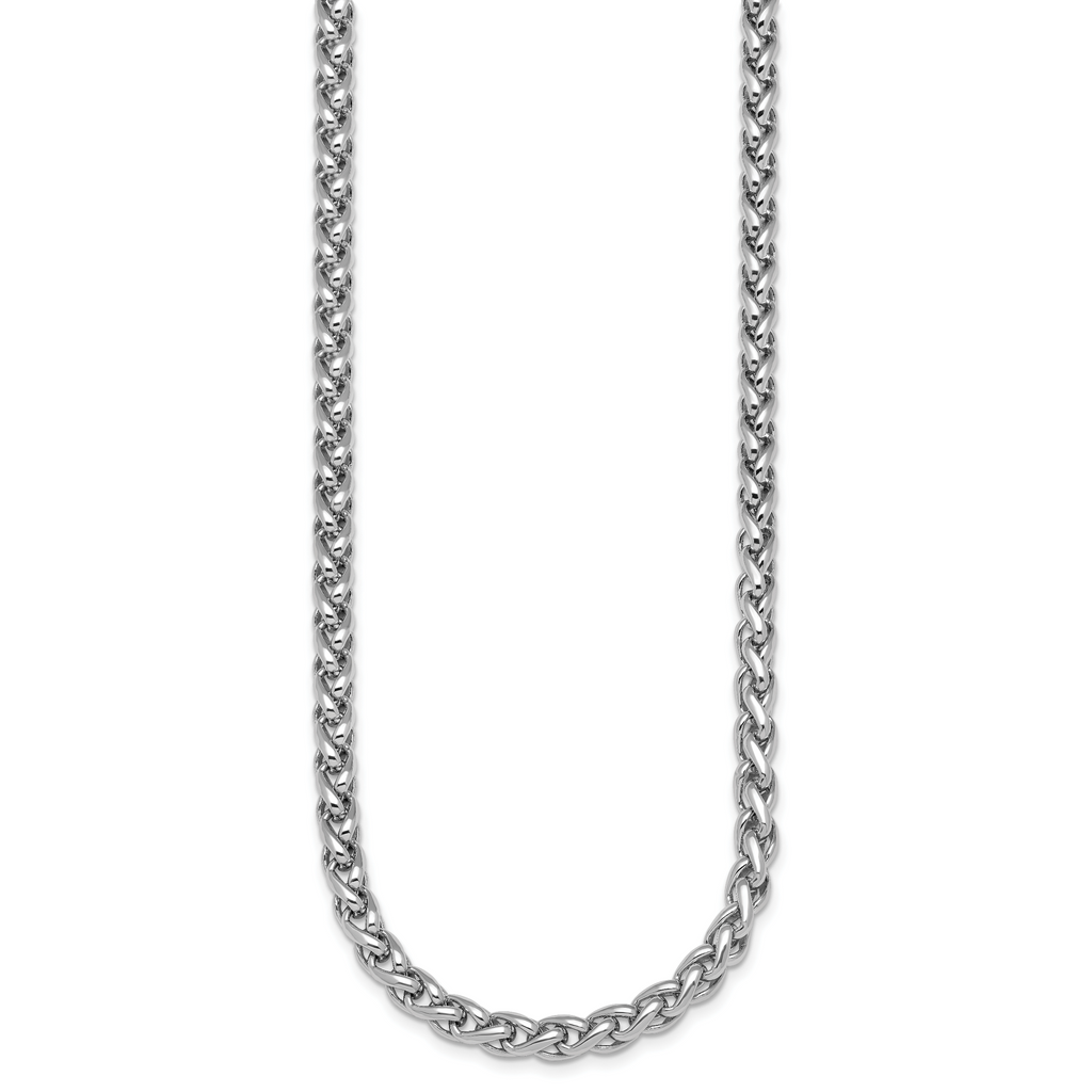 Sterling Silver Wheat Chain, polished finish.
