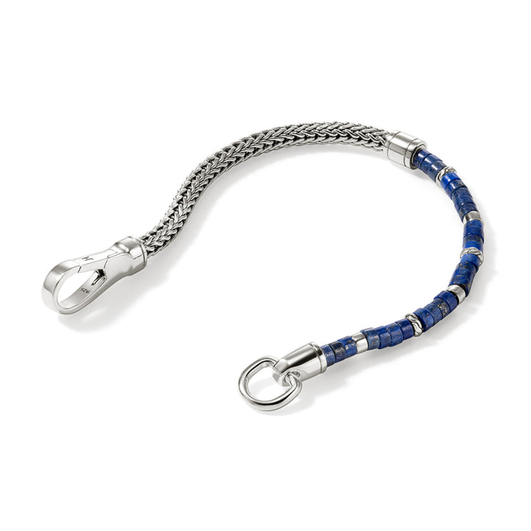 Sterling silver bracelet with blue lapis.