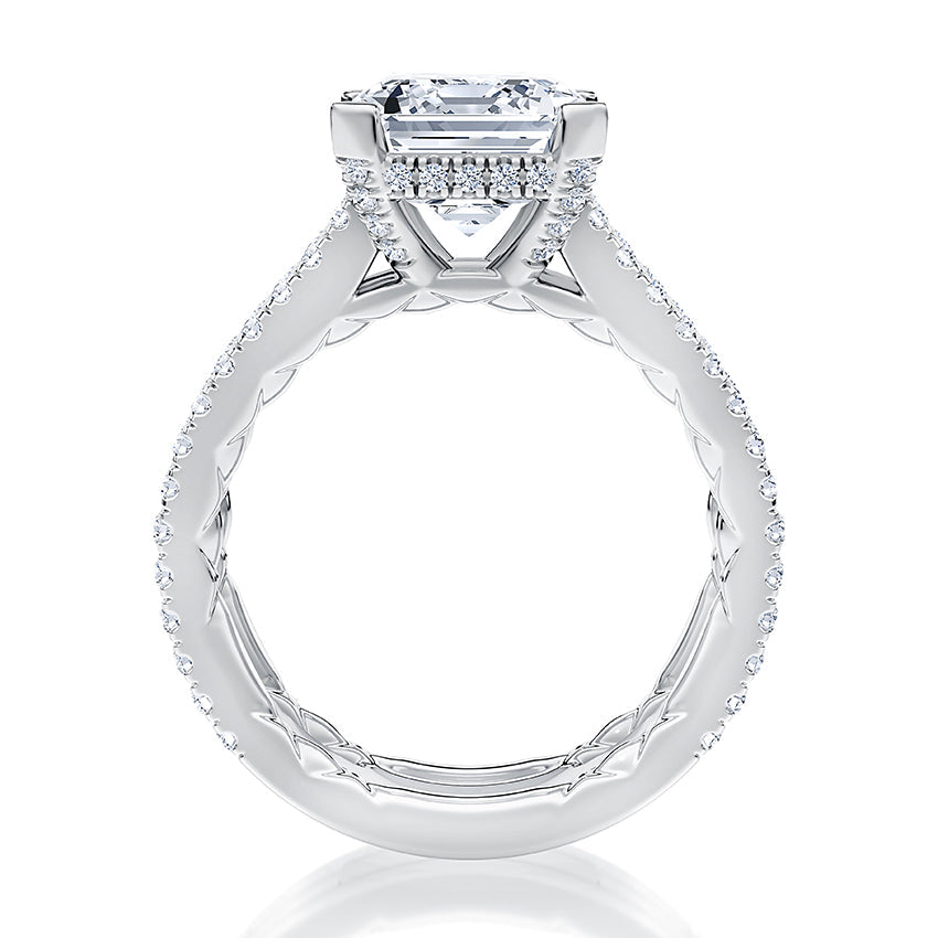 14K white gold diamond engagement ring.