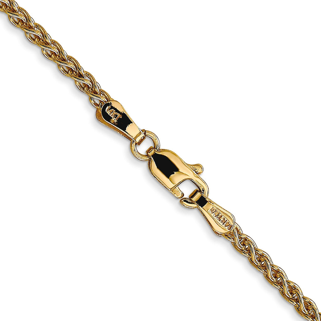 14K Yellow Gold Wheat Chain Clasp