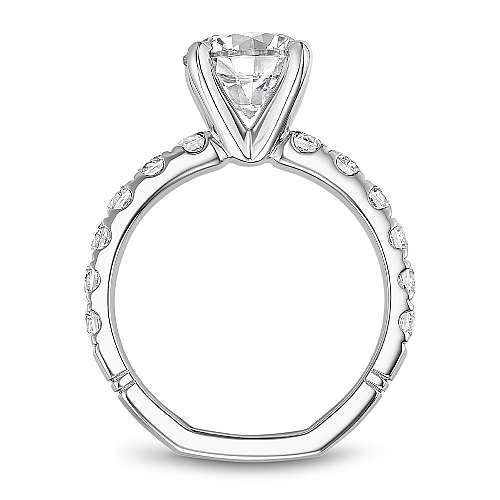 Side Stone Natural Diamond Semi-Mount Engagement R