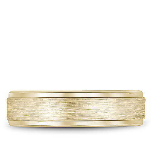 14K yellow gold carved band, polished satin finish.
