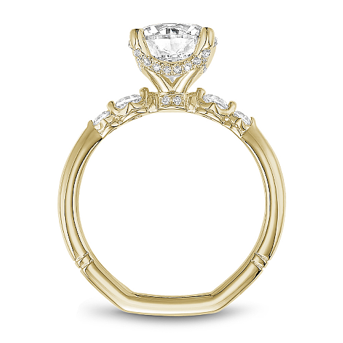 14K yellow gold ring with diamonds.