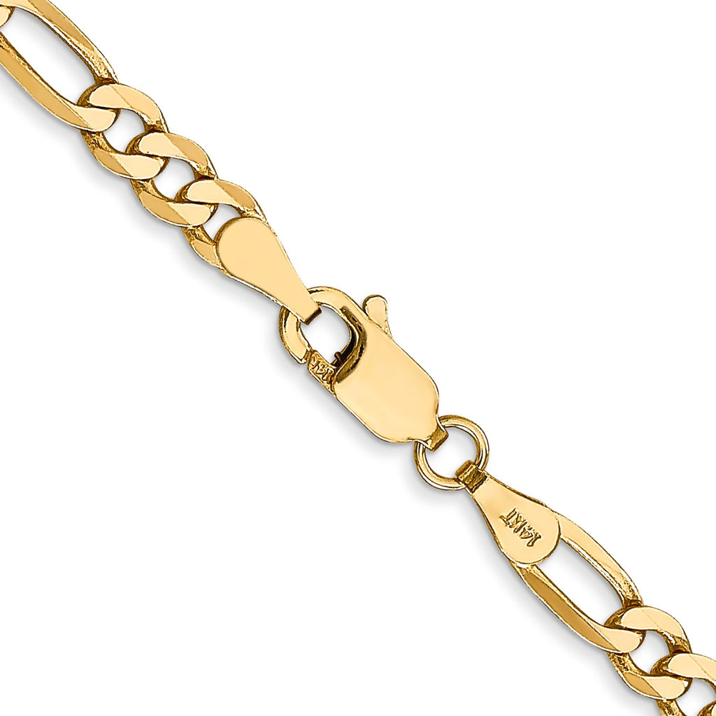 14K Yellow Gold Figaro Chain Clasp