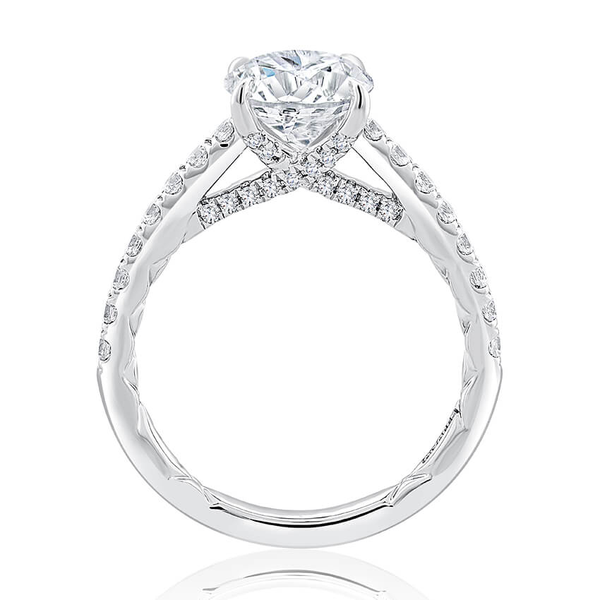 14K white gold diamond engagement ring.