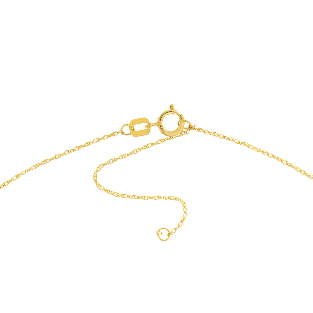 Yellow gold necklace with spring ring clasp.