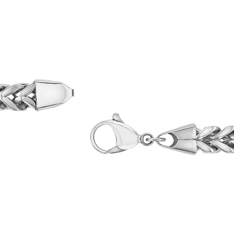 Stainless steel fancy link bracelet clasp.