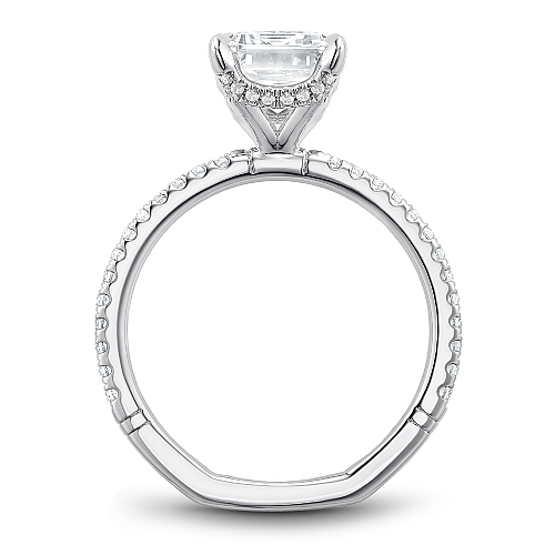 Hidden Accent Side Stone Natural Diamond Semi-Moun