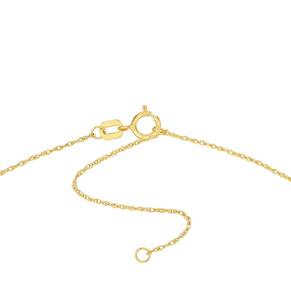 14K yellow gold rope chain with clasp.